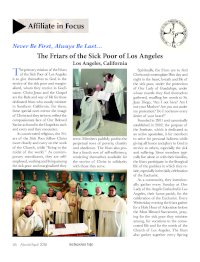 Friars of the Sick Poor Affiliate in Focus