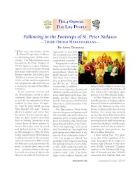 Following in the Footsteps of St. Peter Nolasco