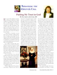 Sr. Greta Jupiter SSF Vocation Story