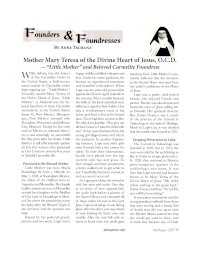 Mother Mary Teresa, OCD 