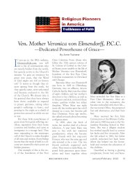 Mother Veronica PCC Article