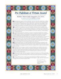 Mother Marie Julie Pro Fidelitate et Virtute Citation
